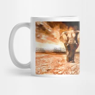 Stunning And Beautiful Elephant Digital Painting Mug